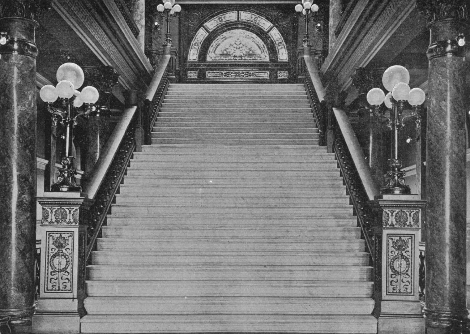 Grand Stairway at Montana State Capitol, 1902